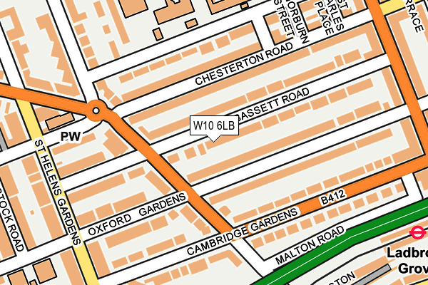 W10 6LB map - OS OpenMap – Local (Ordnance Survey)
