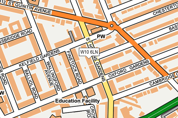 W10 6LN map - OS OpenMap – Local (Ordnance Survey)