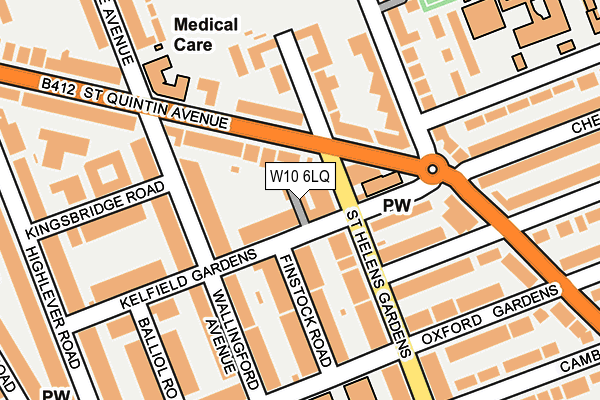 W10 6LQ map - OS OpenMap – Local (Ordnance Survey)