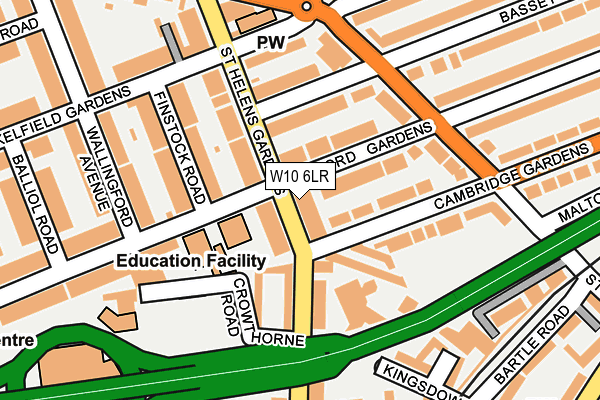 W10 6LR map - OS OpenMap – Local (Ordnance Survey)