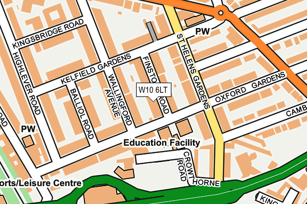 W10 6LT map - OS OpenMap – Local (Ordnance Survey)