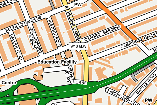 W10 6LW map - OS OpenMap – Local (Ordnance Survey)