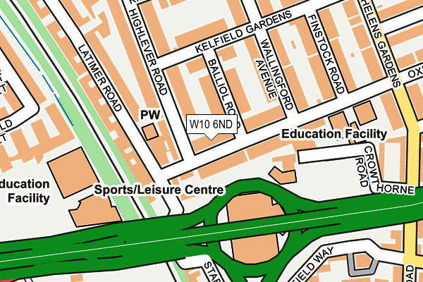 W10 6ND map - OS OpenMap – Local (Ordnance Survey)
