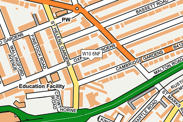 W10 6NF map - OS OpenMap – Local (Ordnance Survey)