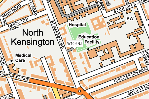 W10 6NJ map - OS OpenMap – Local (Ordnance Survey)