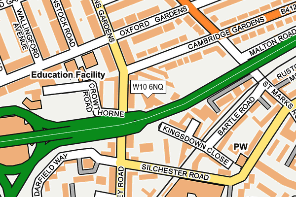 W10 6NQ map - OS OpenMap – Local (Ordnance Survey)