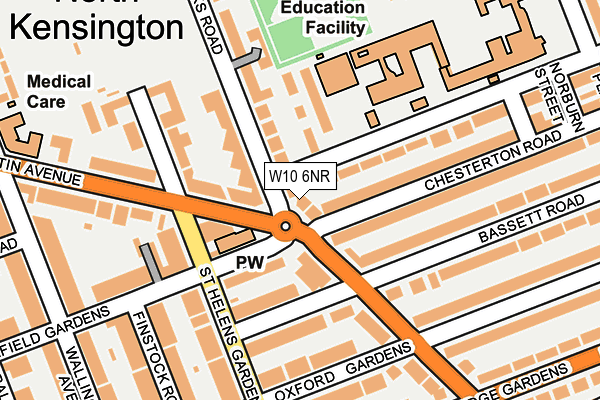 W10 6NR map - OS OpenMap – Local (Ordnance Survey)