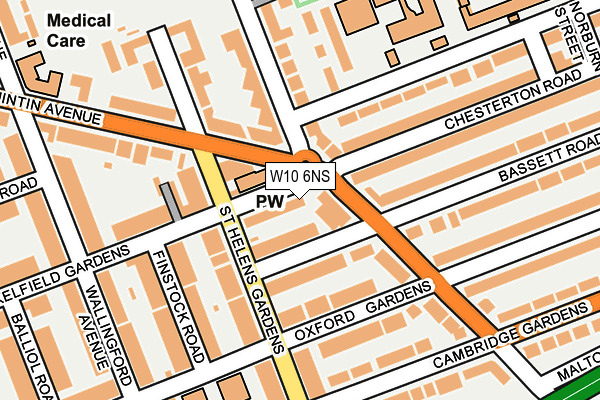 W10 6NS map - OS OpenMap – Local (Ordnance Survey)