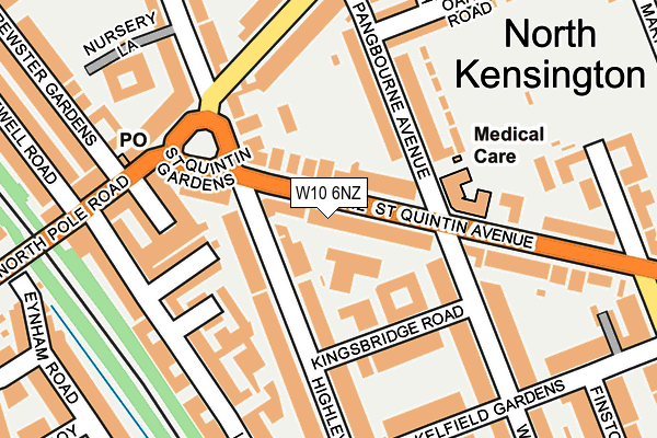 W10 6NZ map - OS OpenMap – Local (Ordnance Survey)
