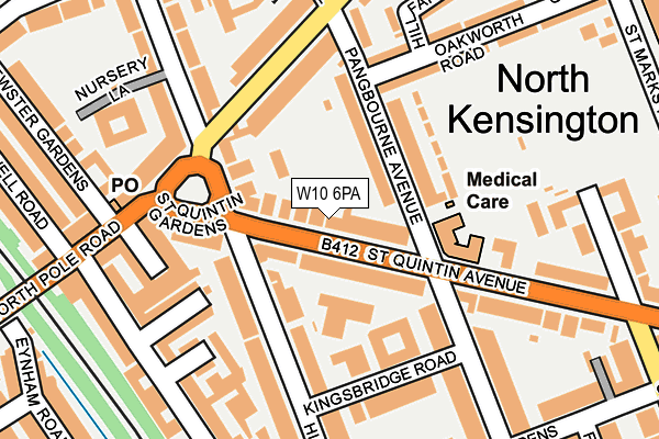 W10 6PA map - OS OpenMap – Local (Ordnance Survey)