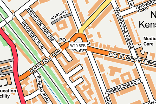 W10 6PB map - OS OpenMap – Local (Ordnance Survey)