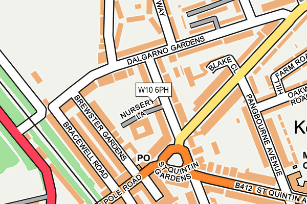 W10 6PH map - OS OpenMap – Local (Ordnance Survey)