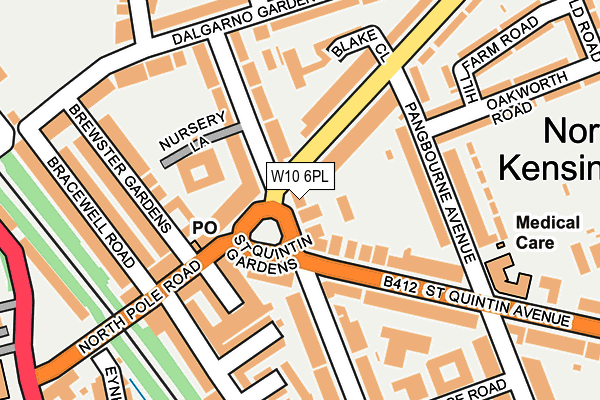 W10 6PL map - OS OpenMap – Local (Ordnance Survey)