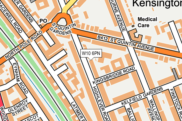 W10 6PN map - OS OpenMap – Local (Ordnance Survey)