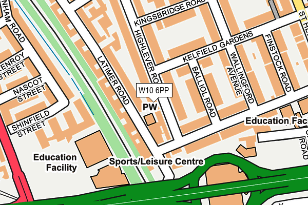 W10 6PP map - OS OpenMap – Local (Ordnance Survey)