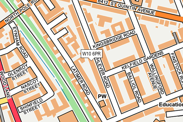 W10 6PR map - OS OpenMap – Local (Ordnance Survey)