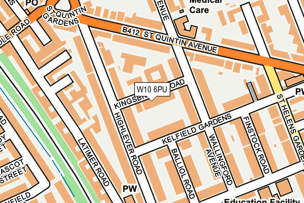 W10 6PU map - OS OpenMap – Local (Ordnance Survey)