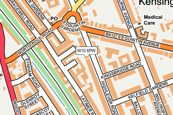 W10 6PW map - OS OpenMap – Local (Ordnance Survey)