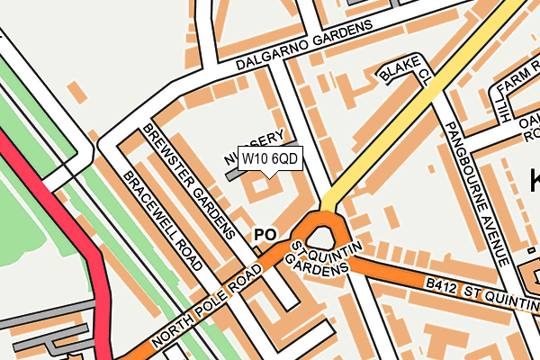 W10 6QD map - OS OpenMap – Local (Ordnance Survey)