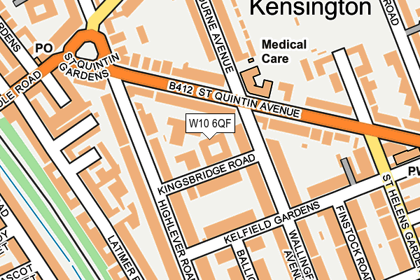 W10 6QF map - OS OpenMap – Local (Ordnance Survey)