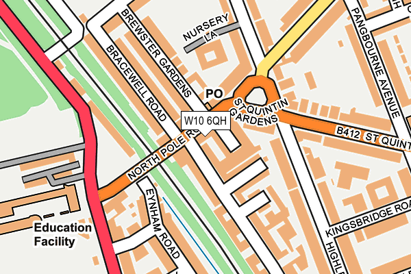 W10 6QH map - OS OpenMap – Local (Ordnance Survey)