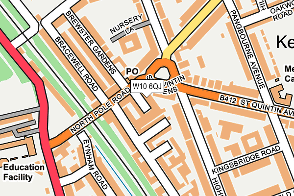 W10 6QJ map - OS OpenMap – Local (Ordnance Survey)