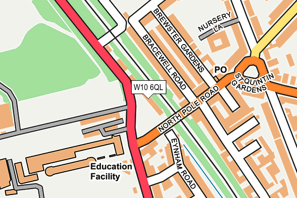 W10 6QL map - OS OpenMap – Local (Ordnance Survey)