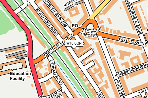 W10 6QN map - OS OpenMap – Local (Ordnance Survey)