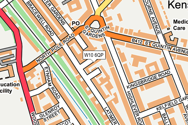 W10 6QP map - OS OpenMap – Local (Ordnance Survey)