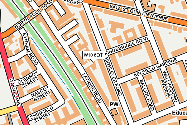 W10 6QT map - OS OpenMap – Local (Ordnance Survey)