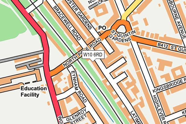 W10 6RD map - OS OpenMap – Local (Ordnance Survey)