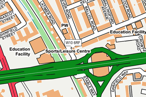 W10 6RF map - OS OpenMap – Local (Ordnance Survey)