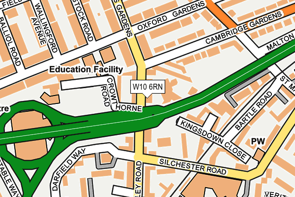 W10 6RN map - OS OpenMap – Local (Ordnance Survey)