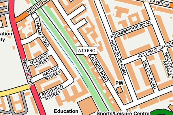 W10 6RQ map - OS OpenMap – Local (Ordnance Survey)