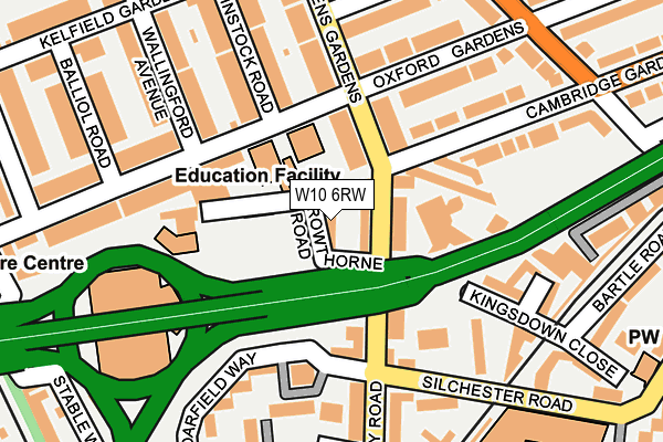 W10 6RW map - OS OpenMap – Local (Ordnance Survey)