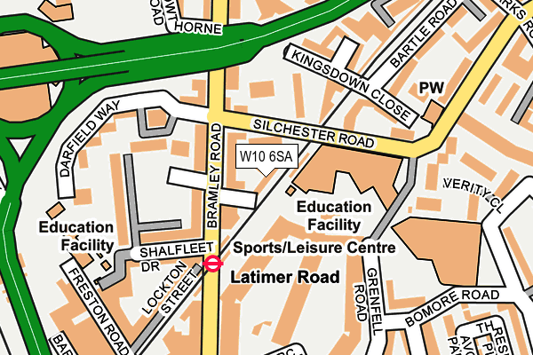 W10 6SA map - OS OpenMap – Local (Ordnance Survey)