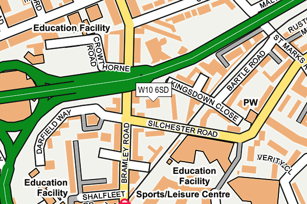 W10 6SD map - OS OpenMap – Local (Ordnance Survey)