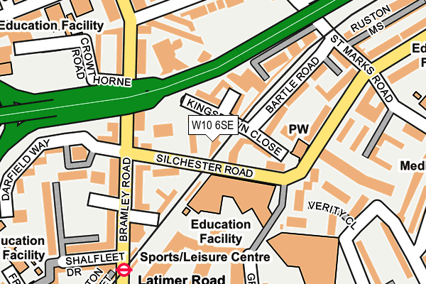 W10 6SE map - OS OpenMap – Local (Ordnance Survey)