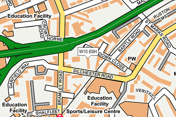 W10 6SH map - OS OpenMap – Local (Ordnance Survey)