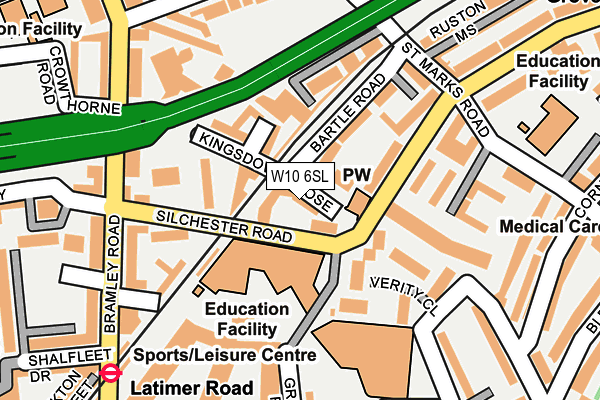 W10 6SL map - OS OpenMap – Local (Ordnance Survey)