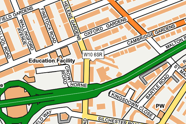 W10 6SR map - OS OpenMap – Local (Ordnance Survey)