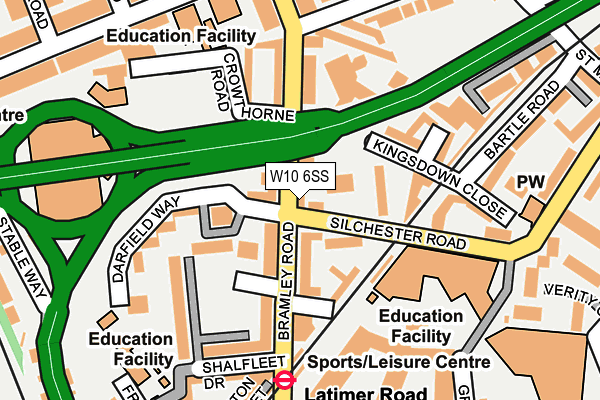 W10 6SS map - OS OpenMap – Local (Ordnance Survey)