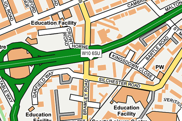 W10 6SU map - OS OpenMap – Local (Ordnance Survey)