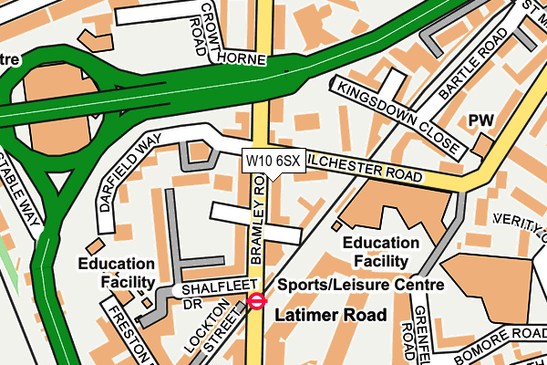 W10 6SX map - OS OpenMap – Local (Ordnance Survey)