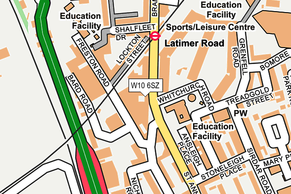 W10 6SZ map - OS OpenMap – Local (Ordnance Survey)