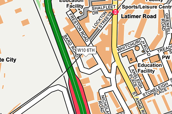 W10 6TH map - OS OpenMap – Local (Ordnance Survey)