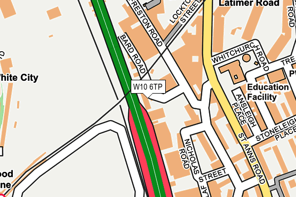 W10 6TP map - OS OpenMap – Local (Ordnance Survey)