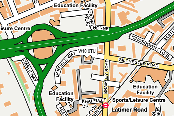 W10 6TU map - OS OpenMap – Local (Ordnance Survey)