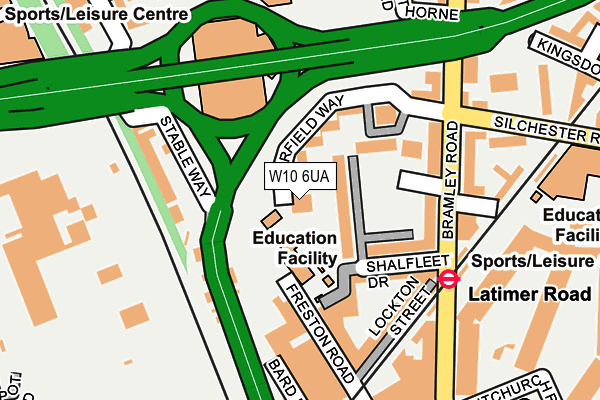 W10 6UA map - OS OpenMap – Local (Ordnance Survey)