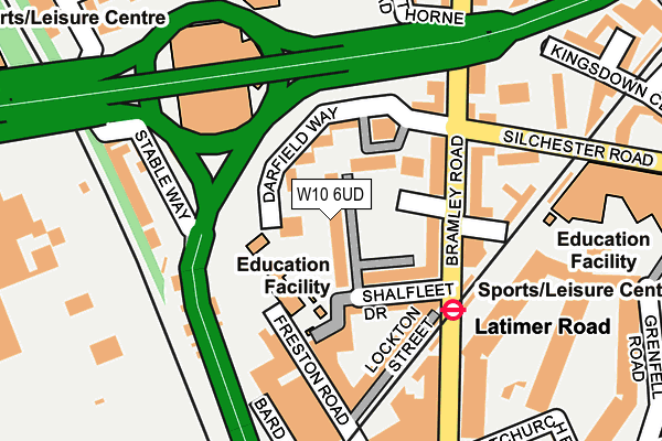 W10 6UD map - OS OpenMap – Local (Ordnance Survey)